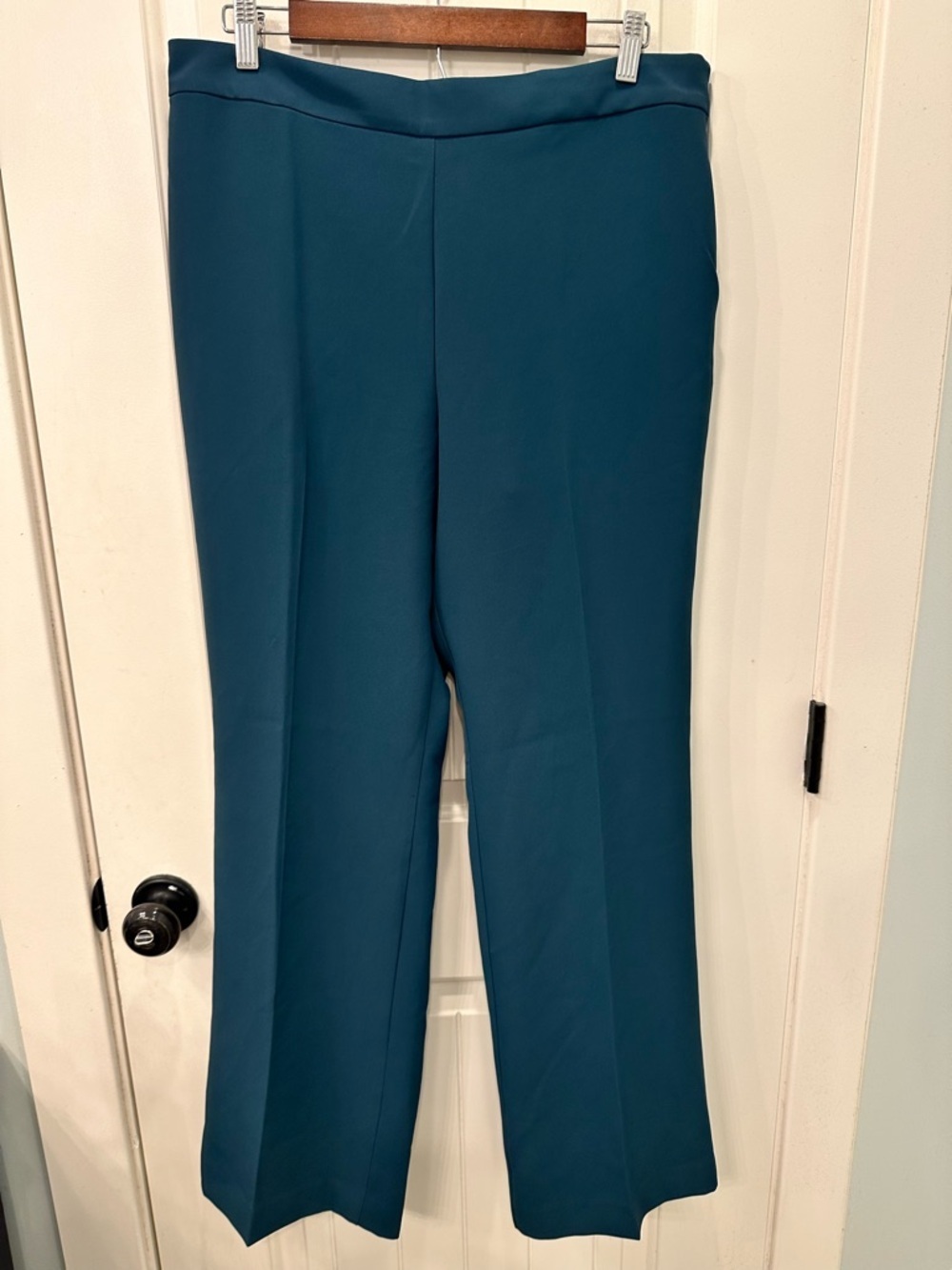 Ann Taylor Teal Blue Wide Leg Dress Pants Trousers Size 12